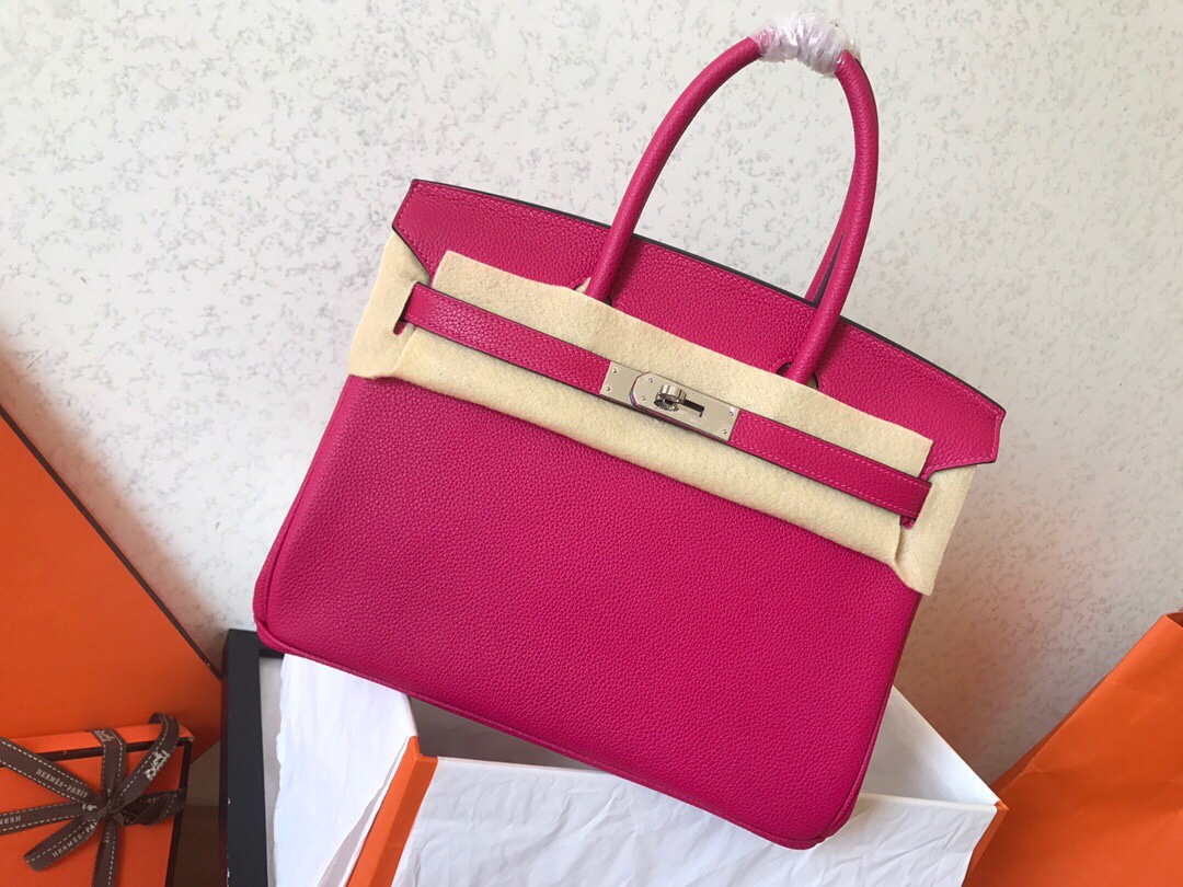 Hermes Birkin 35CM Togo Leather Handbag Rose Red